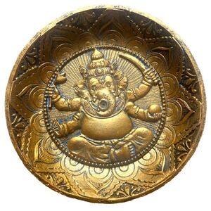 Ganesha Incense Burner Plate #13282 Hindu Elephant‎ Head  NEW